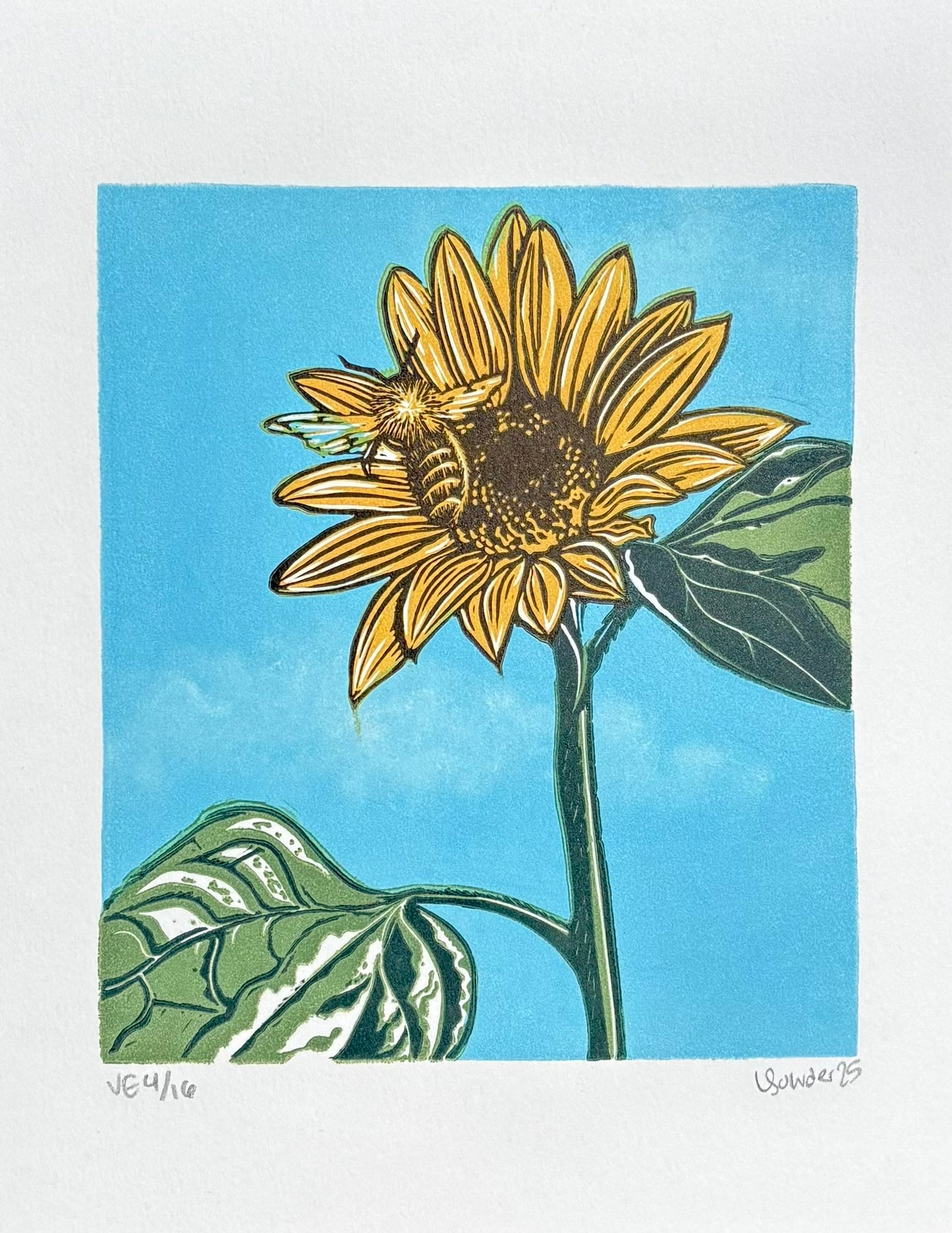 Sunflower and Bee