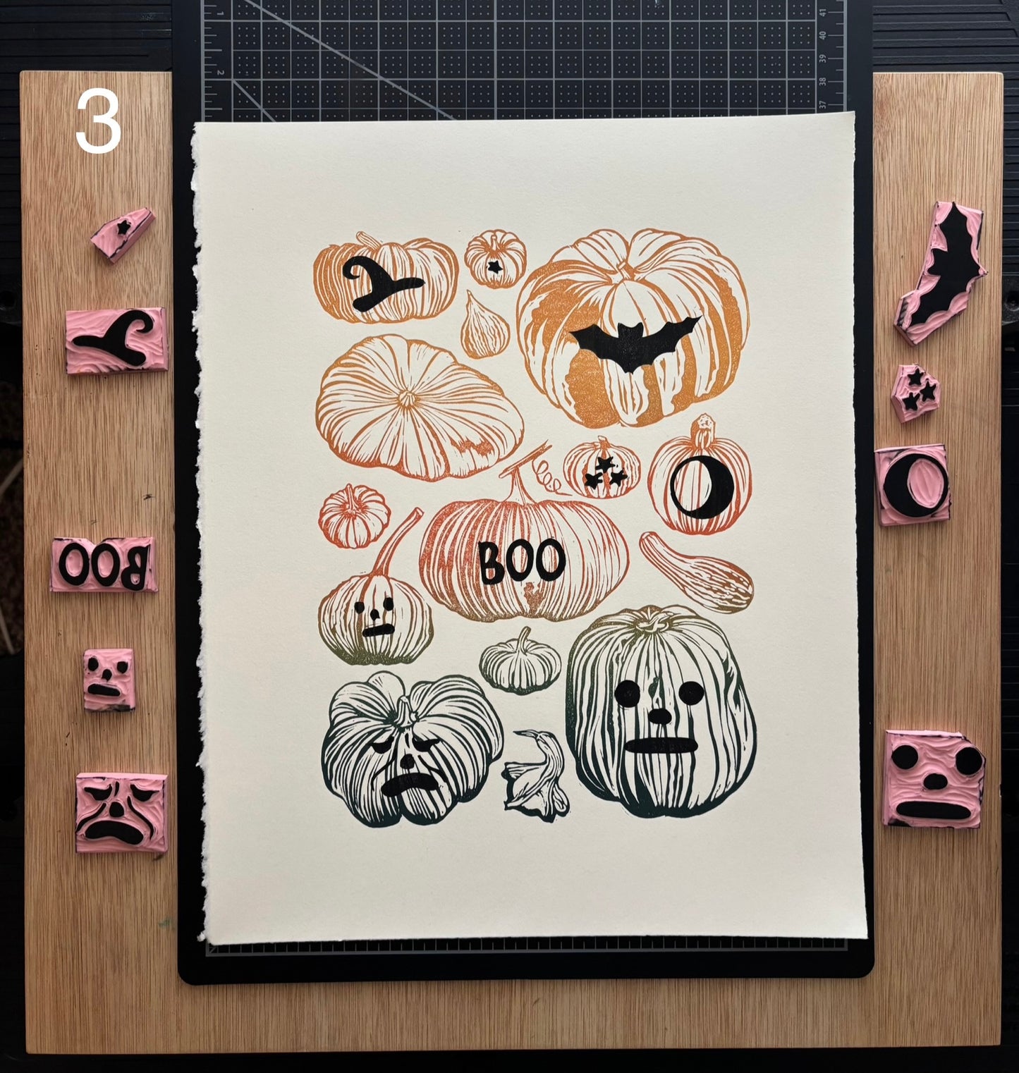Rainbow Roll Jack-O-Lanterns