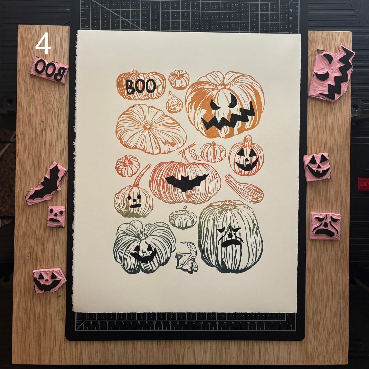 Rainbow Roll Jack-O-Lanterns