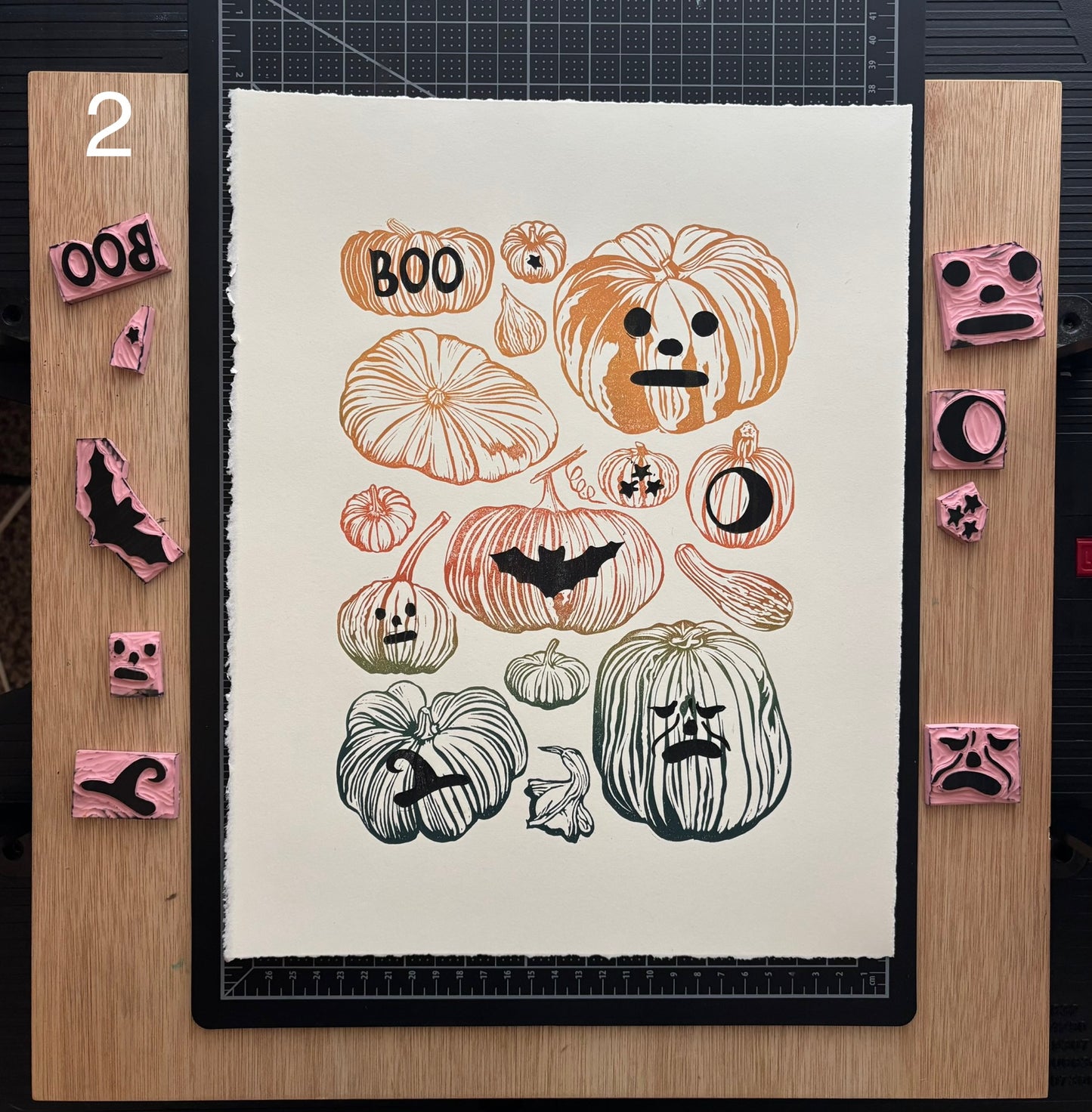 Rainbow Roll Jack-O-Lanterns