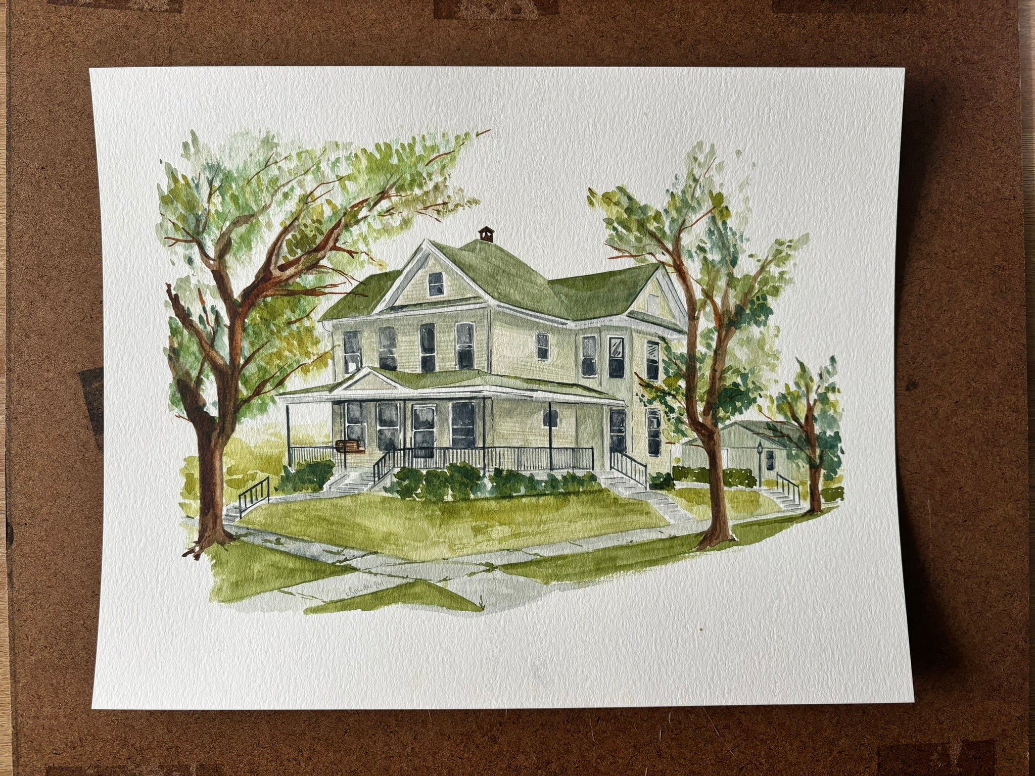 market street watercolor